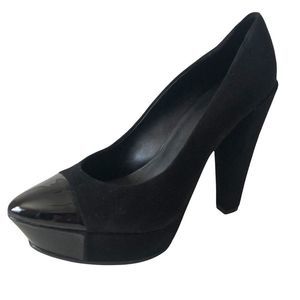 Suede Platform Pumps by Theory